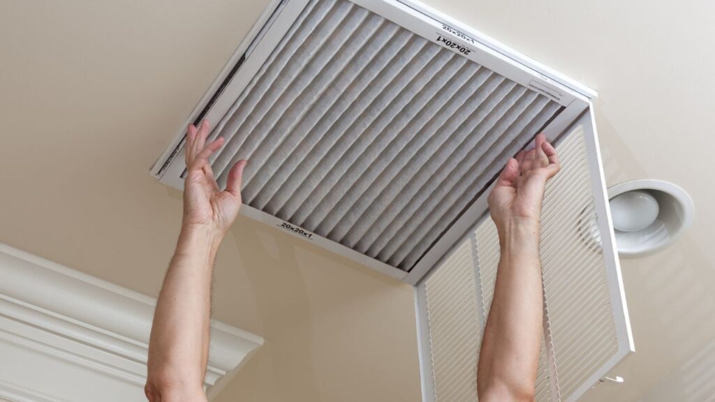 which way does the air filter go in my ceiling