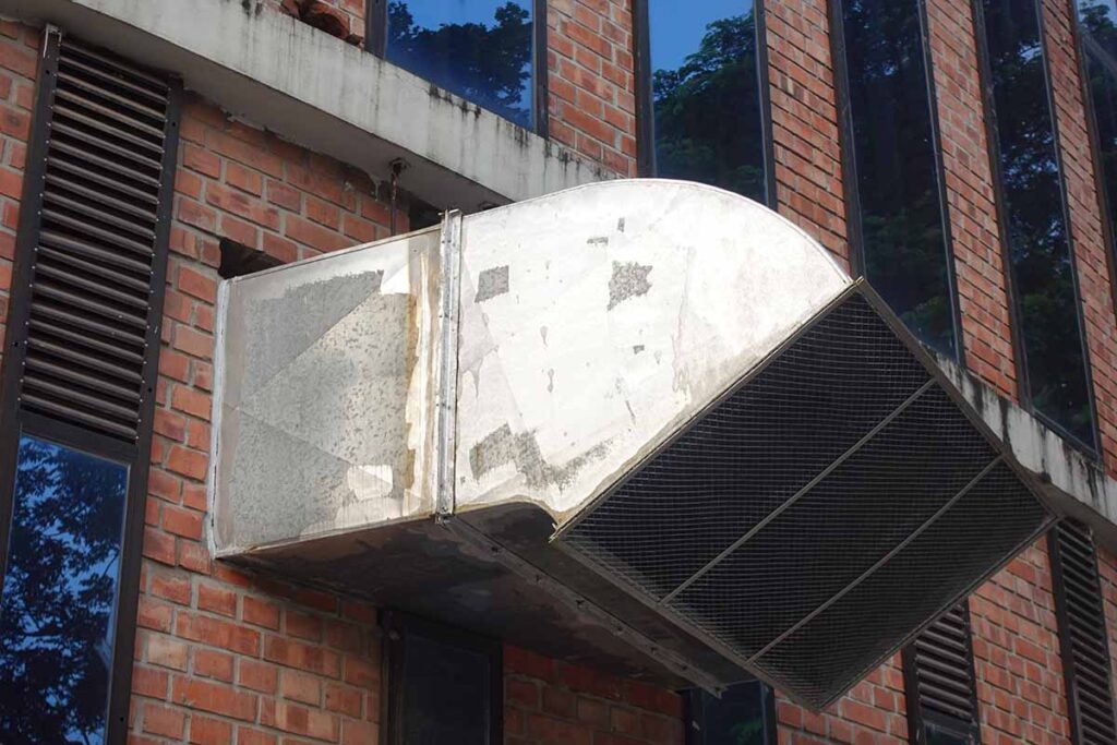 Best Air Duct Cleaning – Exterior Vent with Protective Grille